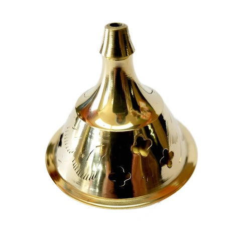 Small Brass incense burner compact and versatile for cones sticks and resin