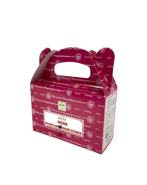 Satya Backflow Incense Cones for relaxing spaces, meditation, and aromatic ambiance.