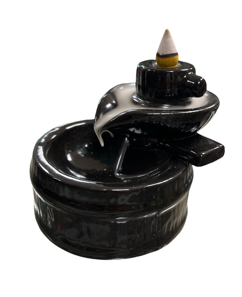 Waterfall Burner Shiva Well with sacred Hindu Shiva well form and cascading mist
