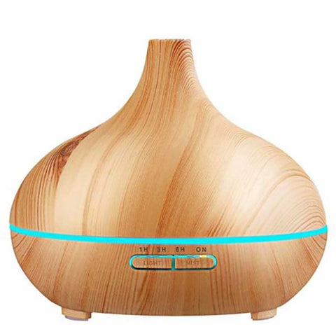 Wood Grain Diffuser 500ml ultrasonic for essential oil diffusion and daily aromatherapy practice.