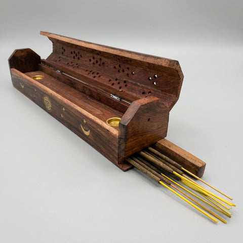 Wooden Coffin Incense Burner - Incense Pro (Image 2)
