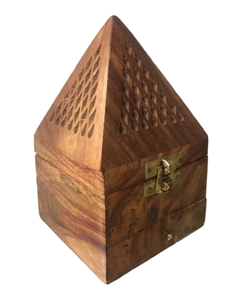 Wooden Incense Burner Cone in natural organic wood for standard incense cones